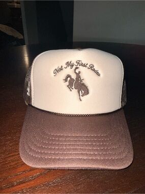 Brown and White 'Not My First Rodeo' Trucker Hat